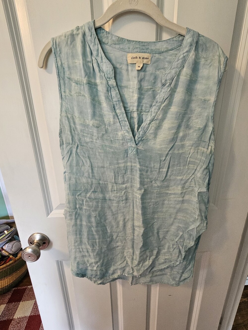 cloth & stone Light Blue Sleeveless V-Neck Tunic